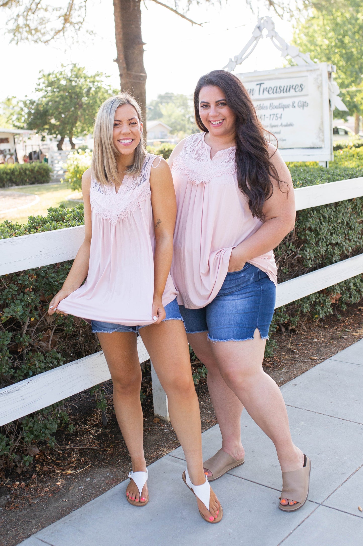 Boho Charm Sleeveless Top in Blush