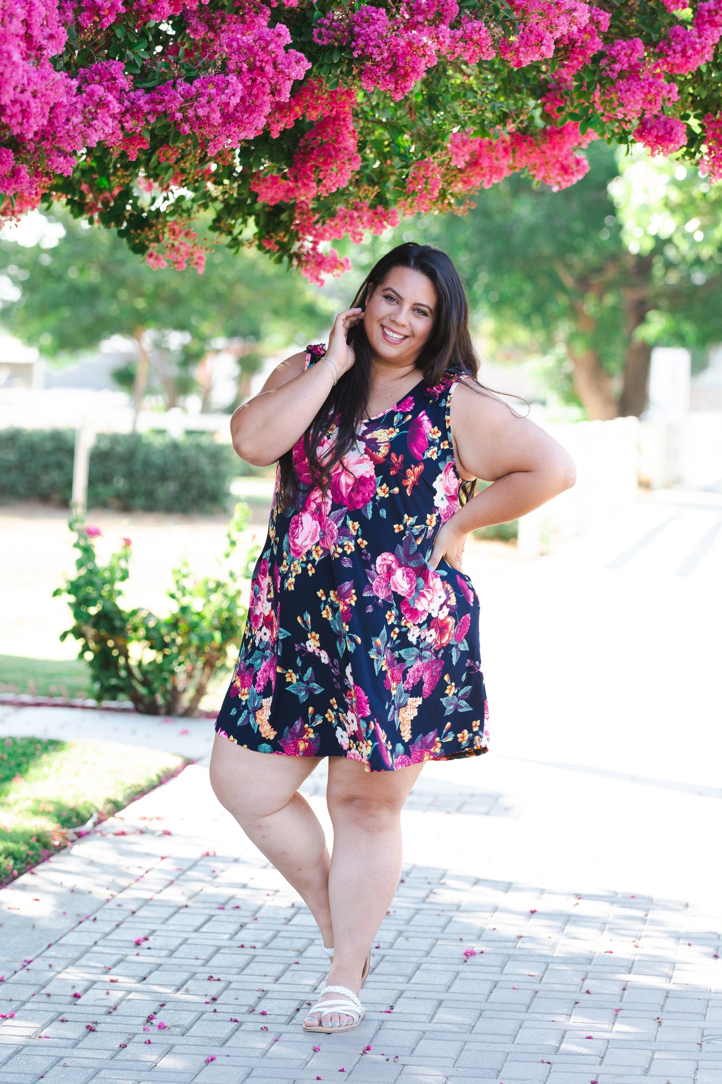 Pretty As a Flower Swing Dress