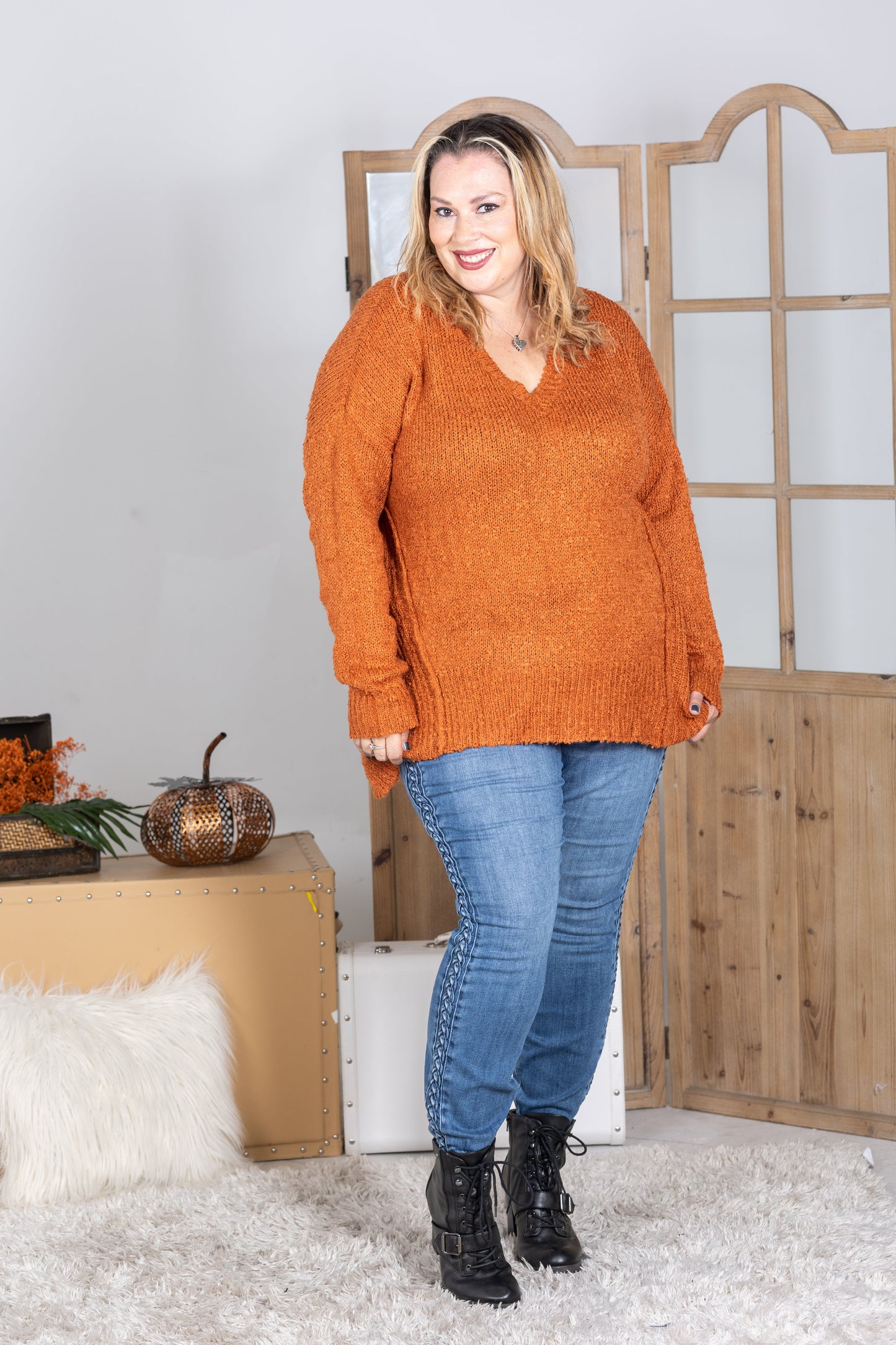 Feels Like Fall - Popcorn Sweater